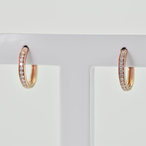 Goldohrringe 2 in 1 mit Morganit und Diamanten Reza