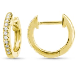 Elegante Gold Creolen mit Lab Grown Diamanten Gomati