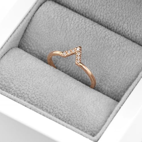 Verlobungsring aus Gold mit Diamanten Osher
