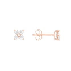 Ohrringe mit Diamanten in Blumenform Teresia