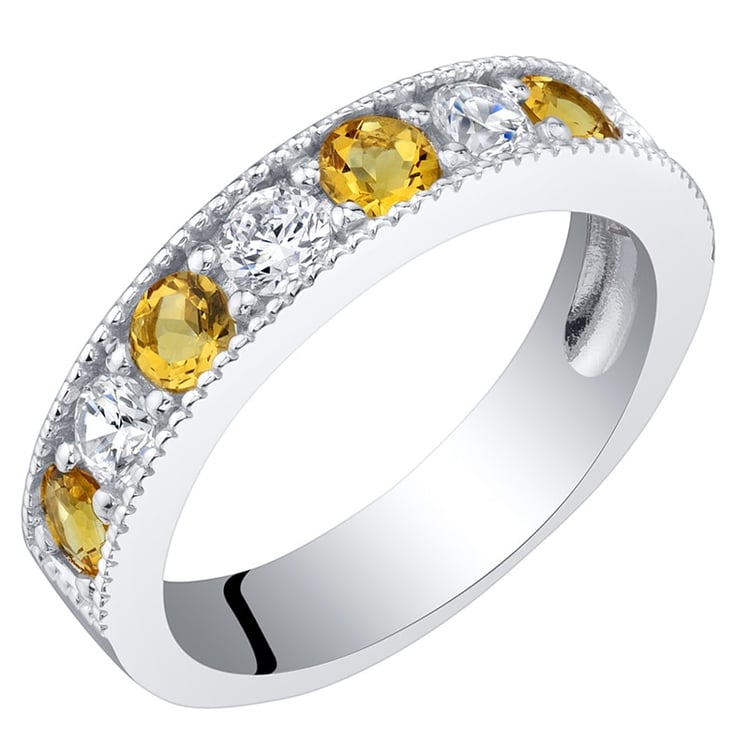 Memoire-Ring aus Silber mit Citrinen Ednah