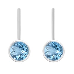 Goldene Hängeohrringe mit Topasen Vega