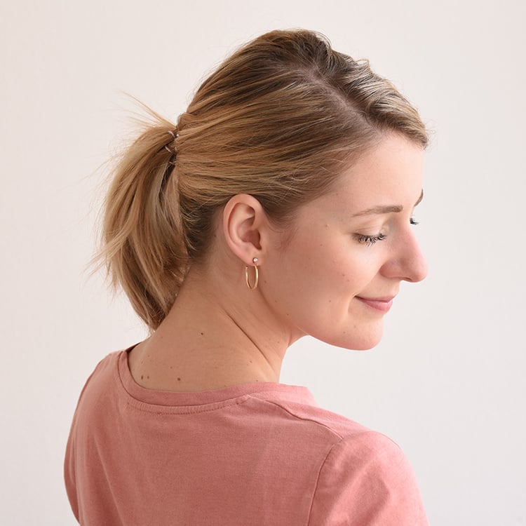 Silbercreolen mit Vergoldung und Zirkonia Nemea 66530