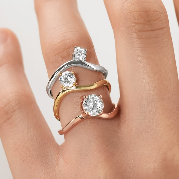 Ring mit rundem Lab Grown Diamanten 154779