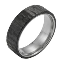 Flacher Ringe aus Carbon und Titan Mika