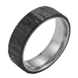 Flacher Ringe aus Carbon und Titan Mika