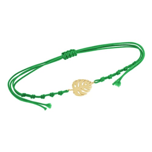 String-Armband mit einem Blatt der Monstera