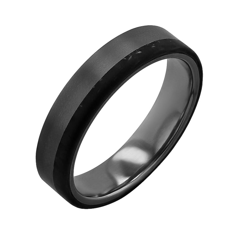 Eheringe aus Tantal mit Carbon und Diamanten Brett 124266