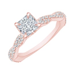 Goldener Verlobungsring mit Diamanten Boaz