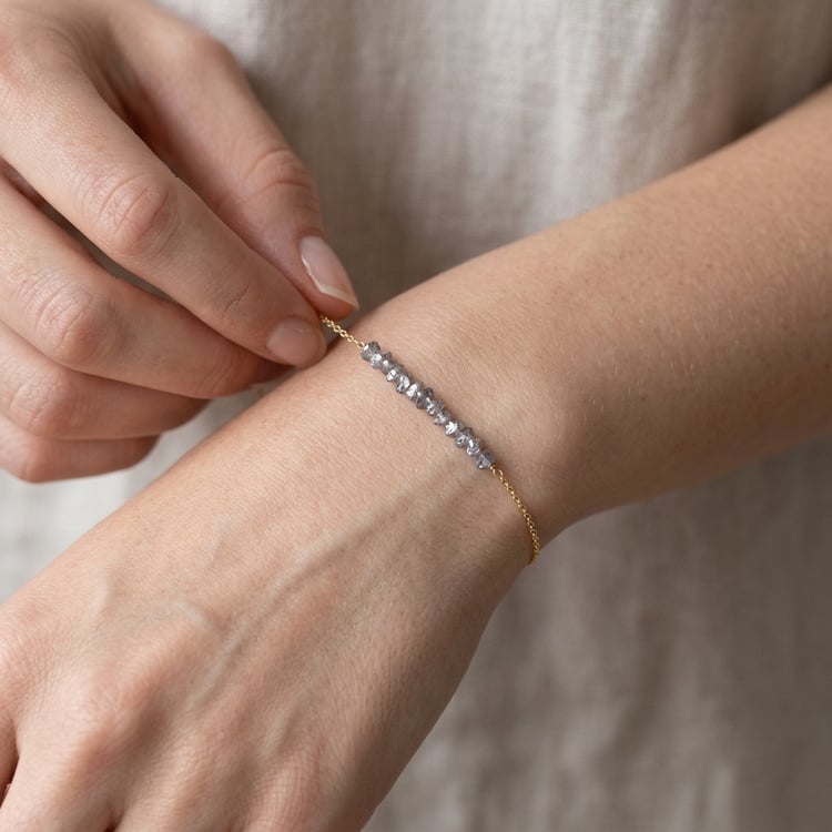 Armband aus Gold mit rosa ungeschliffenen Diamanten Benaty 169710