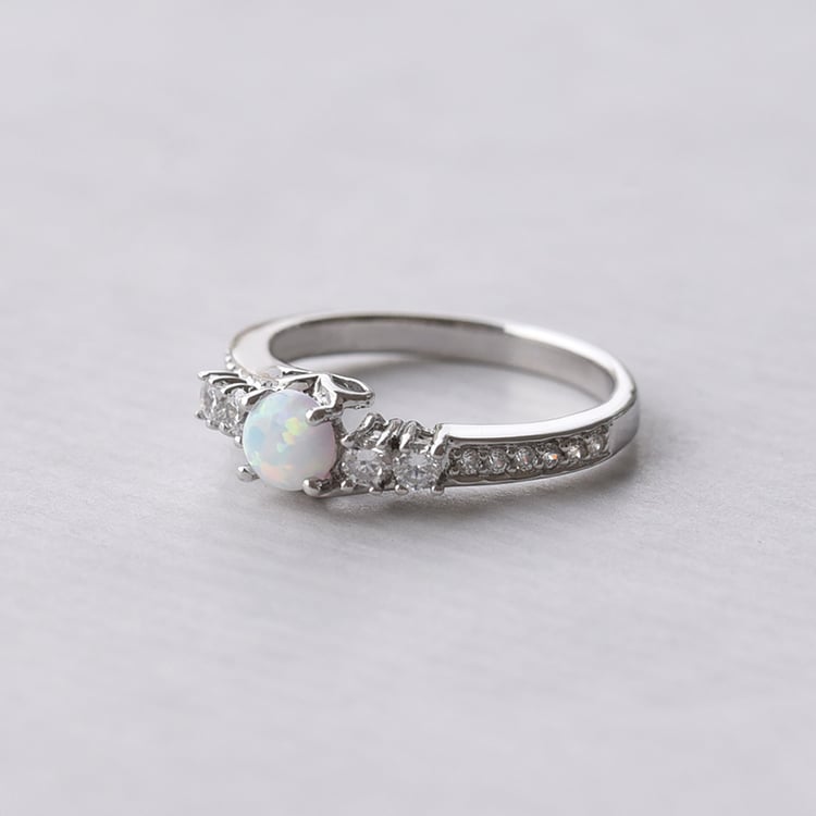 Ring aus Silber mit Opal und Zirkonia Tereza 73511