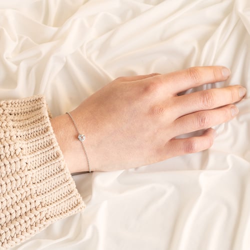 Goldenes Armband mit weißem Topas Arleth
