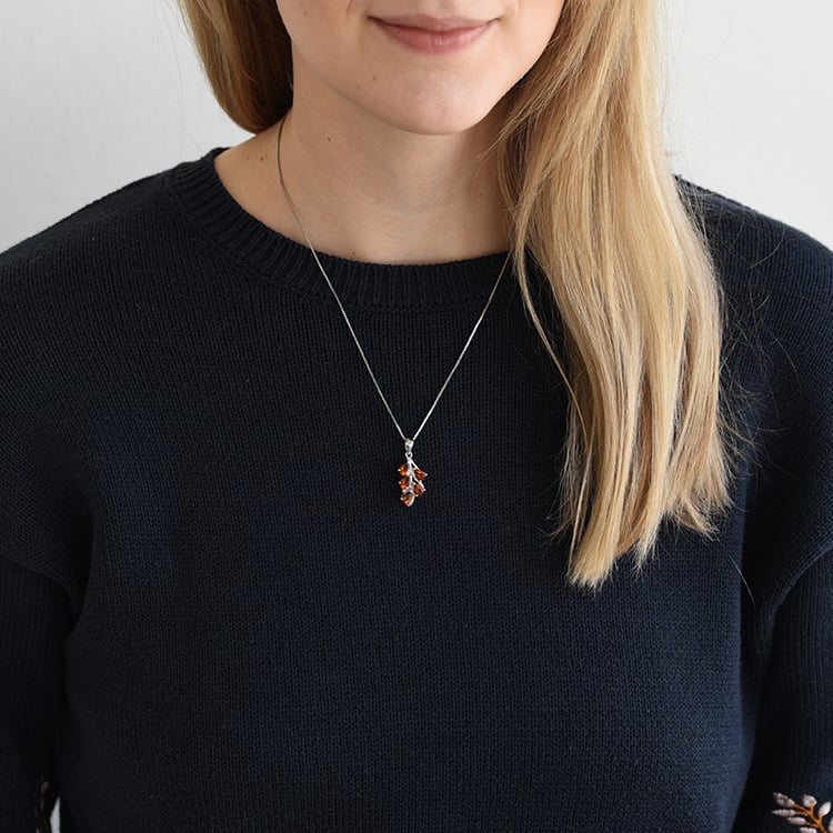 Romantische Halskette mit Citrinen Averie 62224