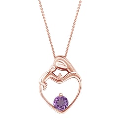 Anhänger Mutter und Kind mit Amethyst und Diamant Ella