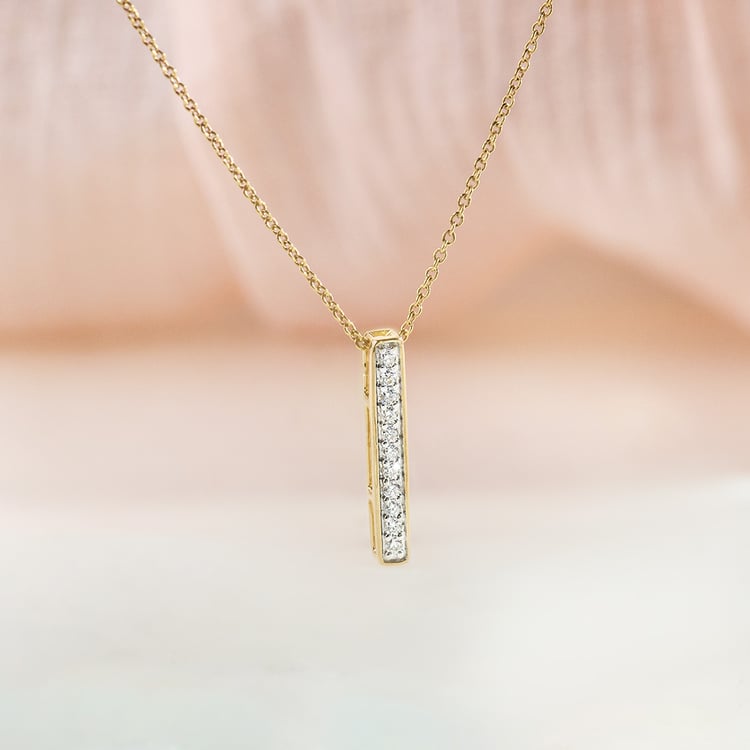 Goldener Anhänger mit Lab Grown Diamanten Ola 163561