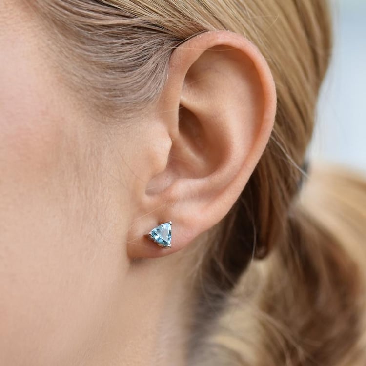 Schweizer Topas in Silberohrringe 13982