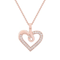 Herz aus Gold mit Diamanten in einer Anhänger Savita