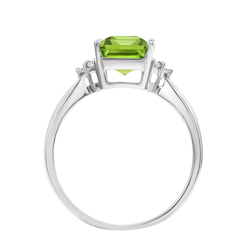Goldring mit Olivin und DIamanten Chaitra