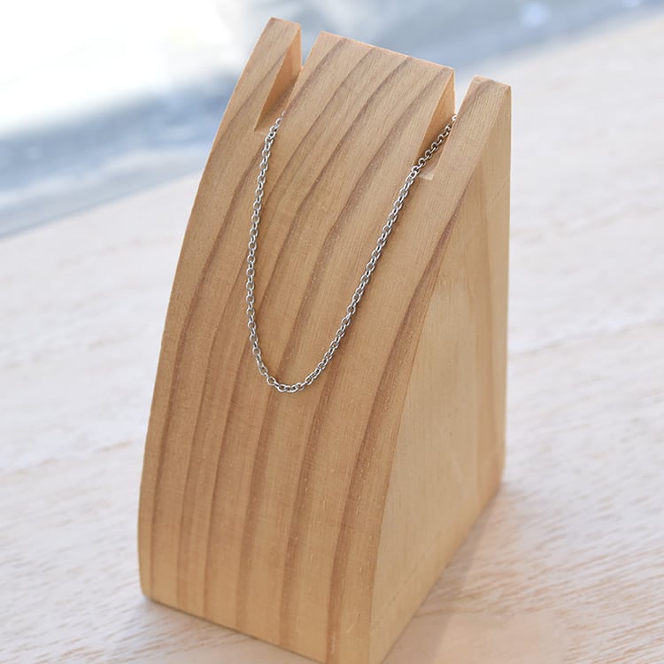 Platin Ankerkette 45 cm mit der Breite 1 mm 68349