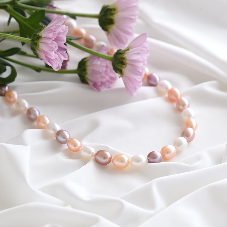 Halskette mit farbigen Perlen Alma 83462