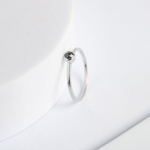 Goldring mit Salt and Pepper Diamant Emilien