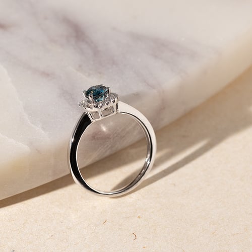 Verlobungsring mit blauem Diamant Katora