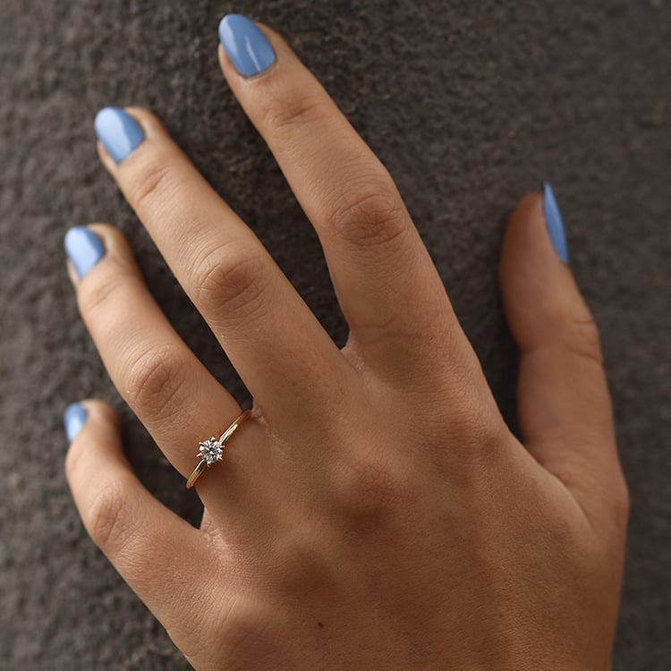 Goldener Verlobungsring mit 0,3ct zertifizierten Diamanten Mala 154592