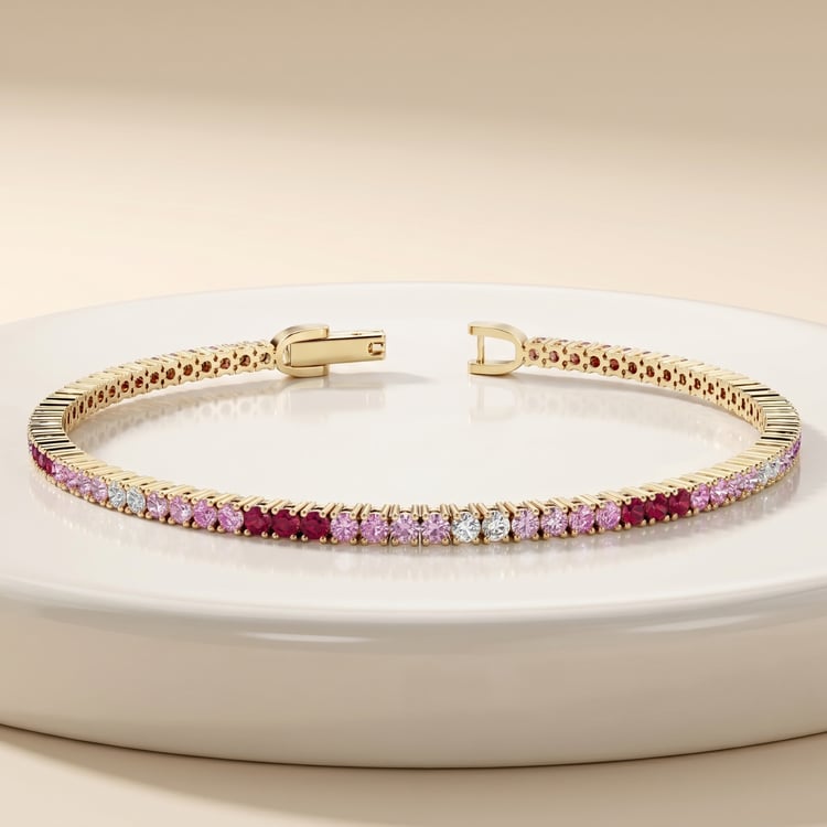 Elegantes silbernes Armband mit Saphir Anastasia 167016