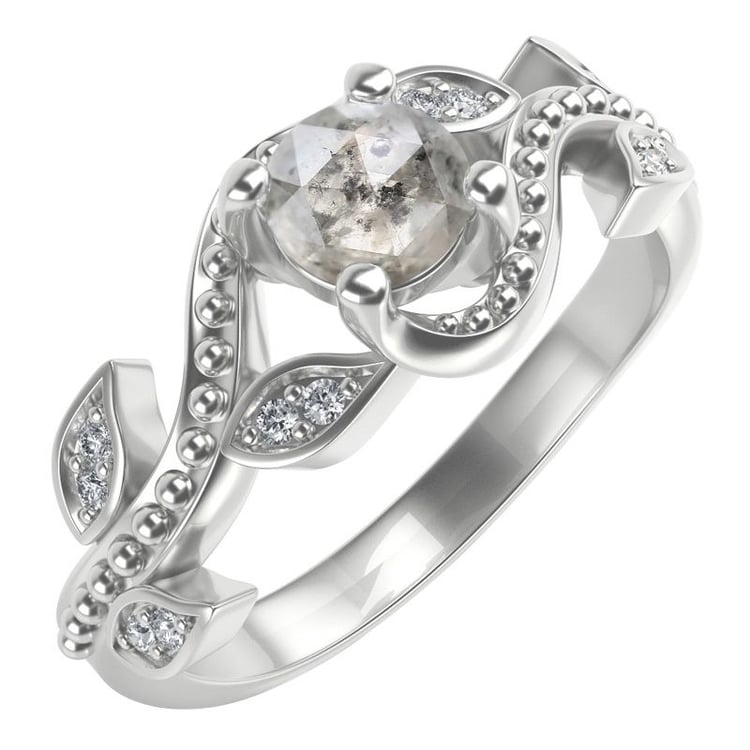 Verlobungsring mit einem Salt and Pepper Diamanten und Lab Grown Diamanten Vindo 115773