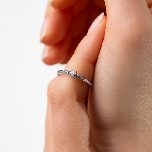 Ring mit seitlichen Lab Grown Diamanten Klemen