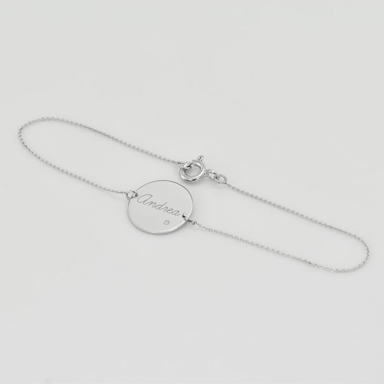 Goldarmband mit Diamanten und Gravur Shalek 115180