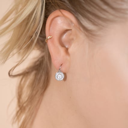 Hängeohrringe mit Diamanten und Moissaniten Claira