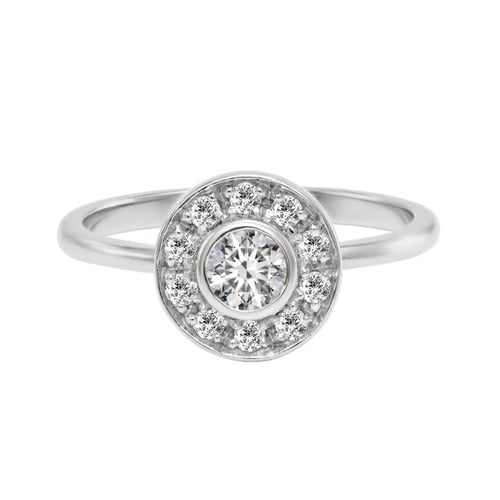 Verlobungsring im Halo-Stil mit Lab Grown Diamanten Fernanda