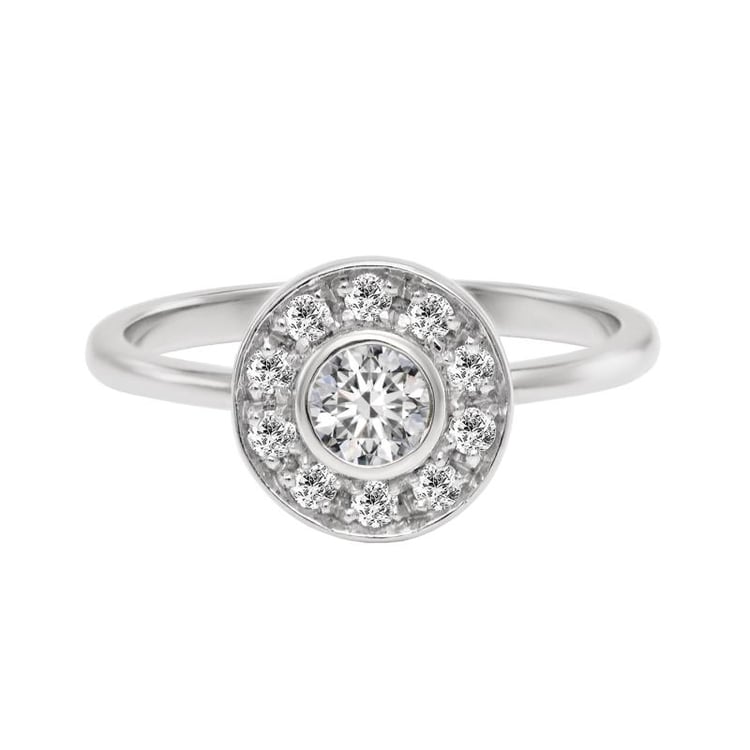 Halo-Ring mit Diamanten 76059