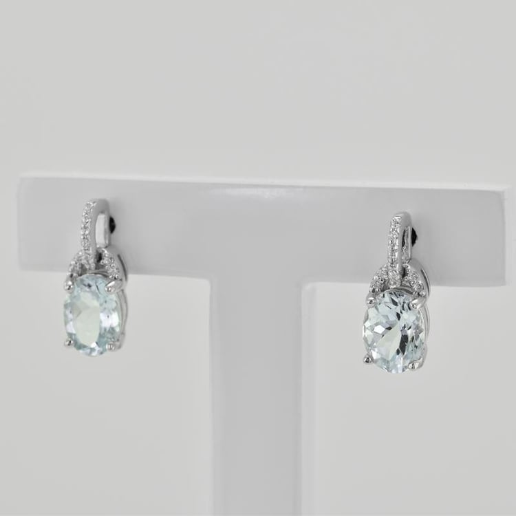 Silberne Ohrringe mit Aquamarin Maila 40782