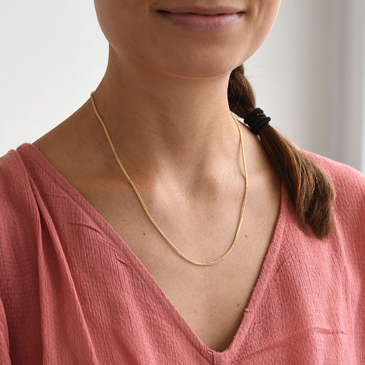 Goldene Spigakette 45 cm und 1 mm Breite 84524