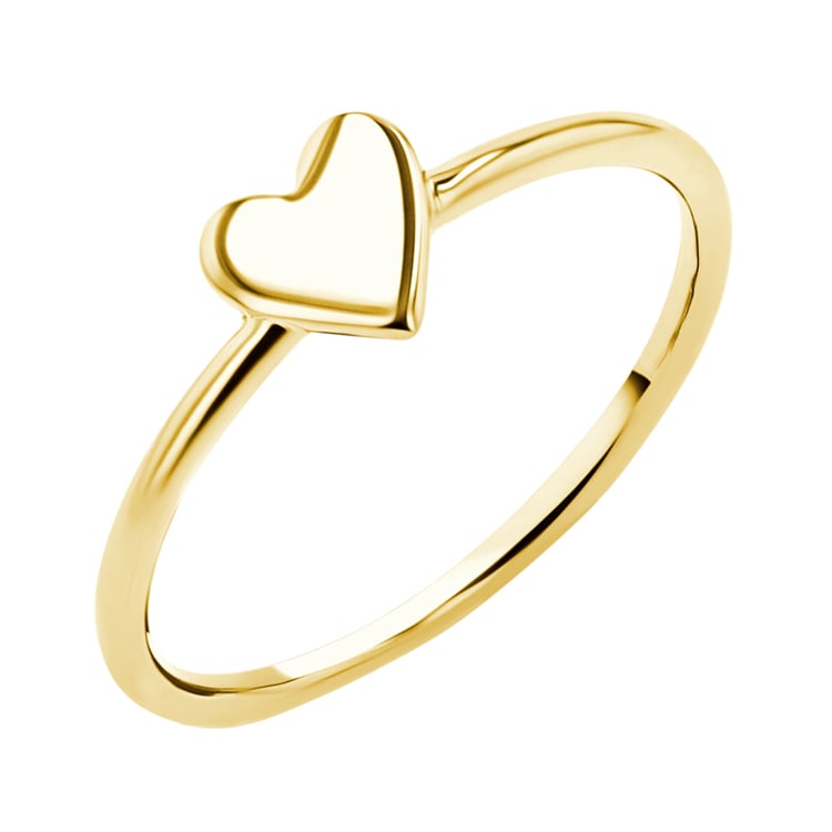 Minimalistischer Goldring mit Herz Ottilie 140412