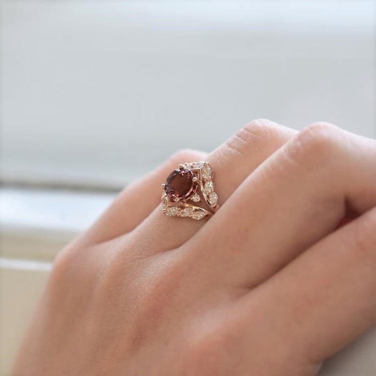 Goldring mit Turmalin und Diamanten Belia 106901