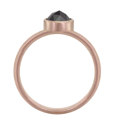 Goldring mit schwarzem Rosenschliff-Diamant Cleve