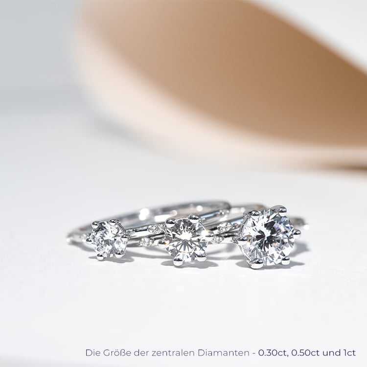 Zarter Verlobungsring mit Diamanten Akadie 128202