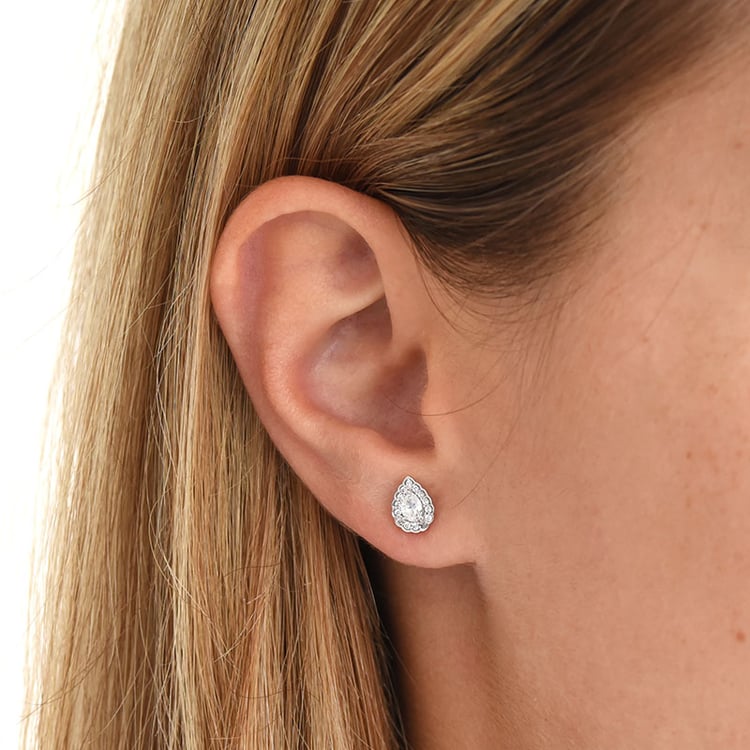 Zarte Ohrringe mit Diamanten Neda 85836