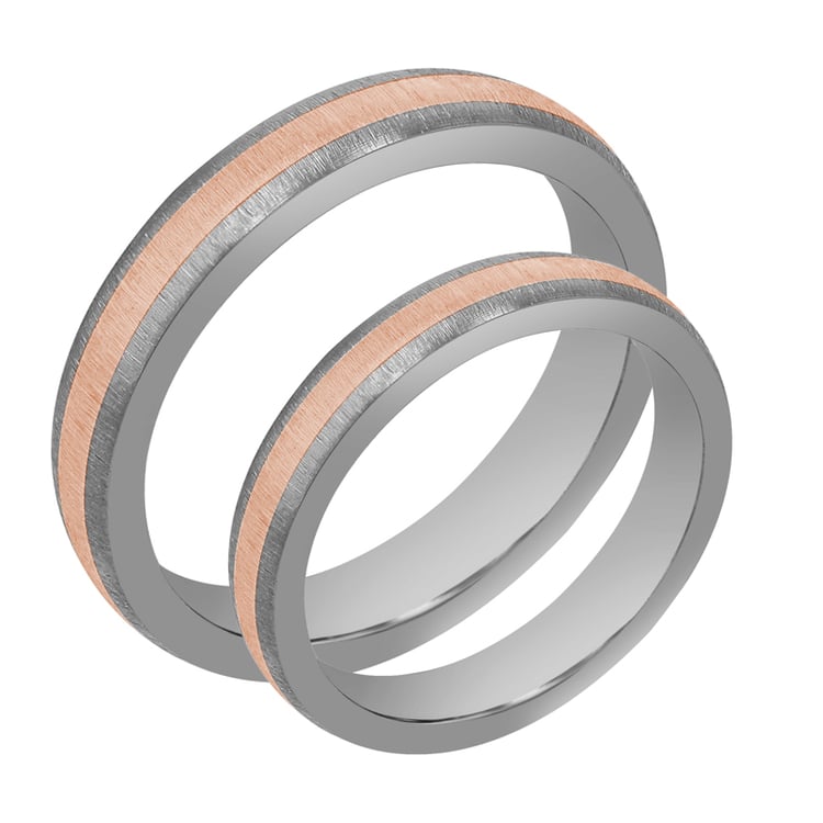 Eheringe aus Titan und Gold Raihan 107457