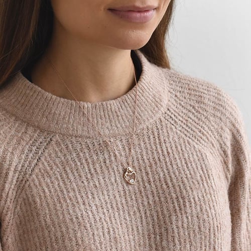 Anhänger Mutter und Kind mit Morganit und Diamant Ella