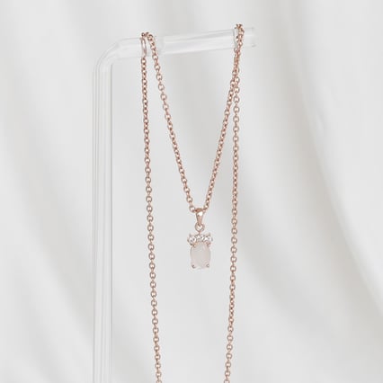 Silberner Anhänger mit einem Topas und Mondsteinen Kiri