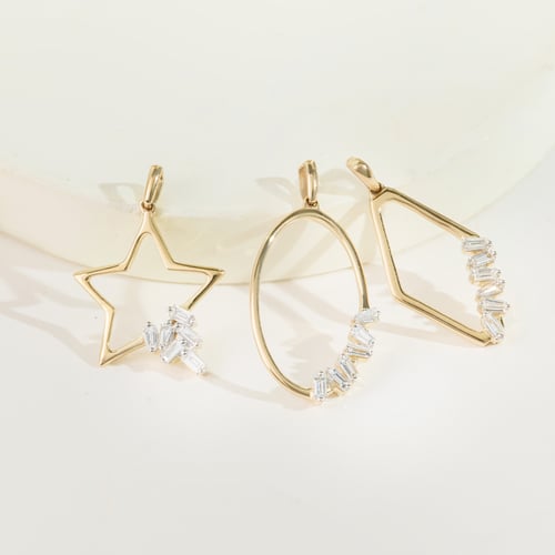Anhänger aus Gold mit Diamanten in Stern-Form Ryanna