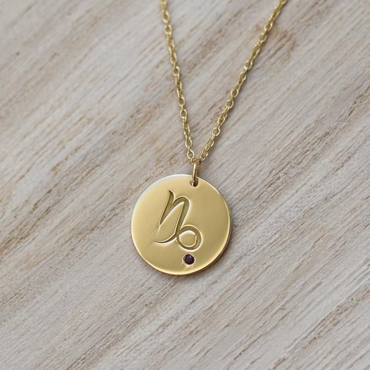 Goldener Anhänger Tierkreiszeichen Steinbock 51589