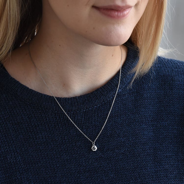 Goldene Halskette mit Salt and Pepper Diamant Niobe 74603