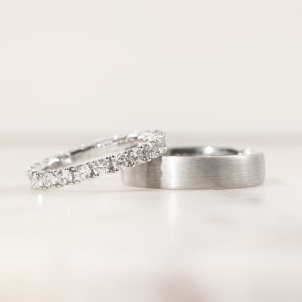 Memoryring mit Diamanten und Ring im Komfort-Stil Sykes