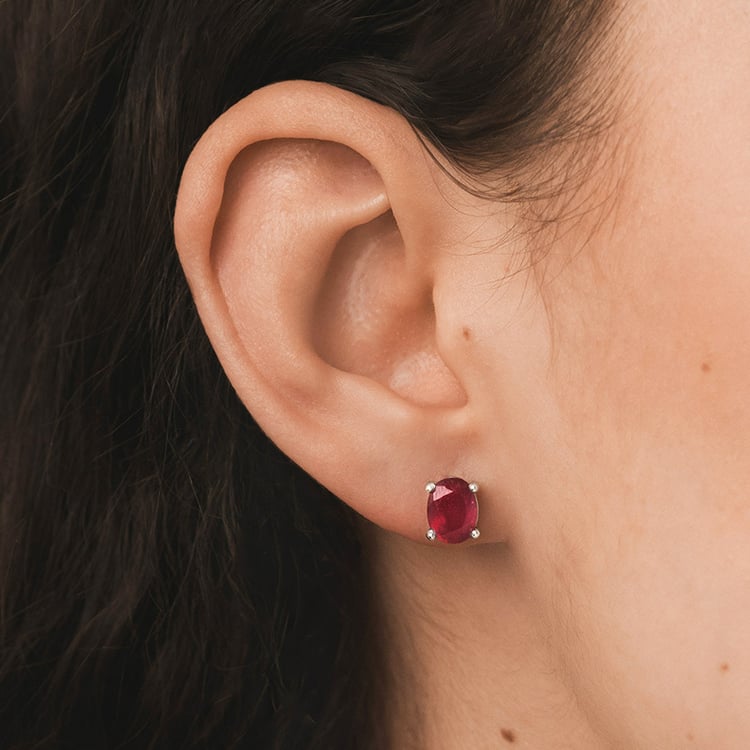 Rubinohrringe aus 750er Gold Deepti 154091