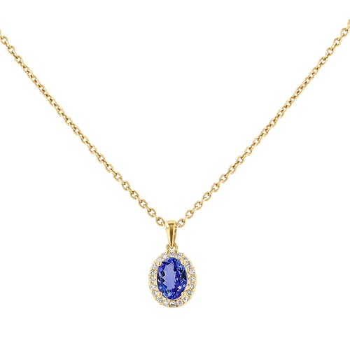 Anhänger mit Tansanit und Diamanten Maze